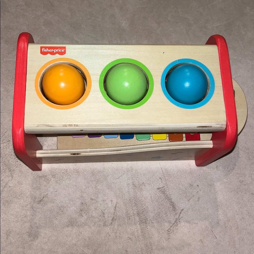 Fisher-Price Red and Multicolor Hammering Toy Montessori Music Toy